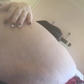 Fat gurgly stuffed belly
